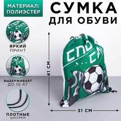Сумка для обуви "Спорт - сила", полиэстер, размер 41х31 см Art Fox