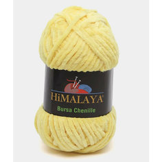 Пряжа плюшевая Himalaya Bursa Chenille 100 гр/120 м, 100 % Полиэстер, цвет: (13) Желтый 1 моток