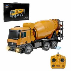 Машинка Hui Na Toys Спецтехника Бетономешалка 1:14 на р/у (свет, звук), 1574