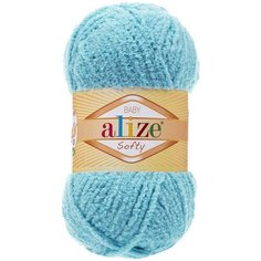 Пряжа Alize Softy светло-бирюзовый (128), 100%микрополиэстер, 115м, 50г, 5шт