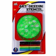 Трафареты Растения, набор 2 шт, 6 шт. фломастеров Китай