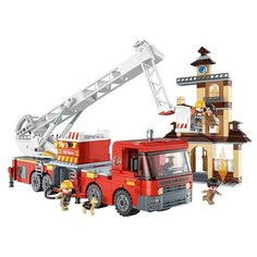 Конструктор " Пожарная машина ", Qman 12024 686 деталей