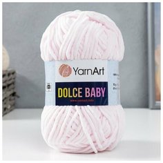 Пряжа Dolce Baby 100% микрополиэстер 85м/50 гр (781 св. розовый) Китай