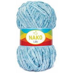 Пряжа Nako Lily светло-голубой (2870), 100%полиэстер, 180м, 100г, 2шт