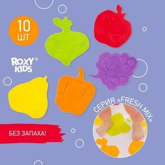 Антискользящие мини-коврики ROXY-KIDS для ванны, 10 шт, цвет микс