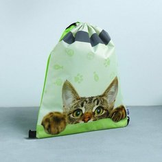Сумка для обуви со светоотражающим элементом «Забавный котёнок», 41х31 см Art Fox