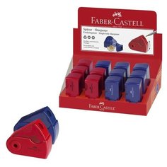 Точилка Faber-Castell с контейнером Sleeve-мини, 1 отверстие, красный/синий Top Market