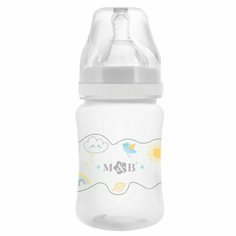 Бутылочка для кормления, широкое горло, 150 мл, цвет белый Mum&Baby