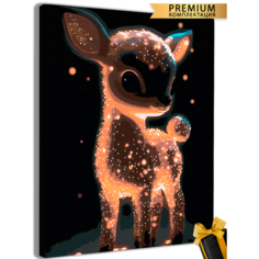 Картины по номерам Бемби Олень новый год 40x50