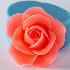 Силиконовая форма для мыла Роза №3 3D, для свечей гипса 1шт 5,5 х 5,5 х 2,5 см Нет бренда