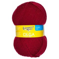 Пряжа Olga (ОльгаПШ) 50% шерсть, 50% акрил 392м/100гр (215 георгин) (2 шт)