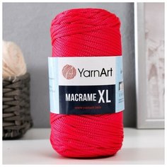 YarnArt Пряжа "Macrame XL" 100% полиэстер 130м/250г (163 красный)