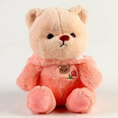 Мягкая игрушка «Медвежонок» в костюме, 23 см, цвет розовый NO Name