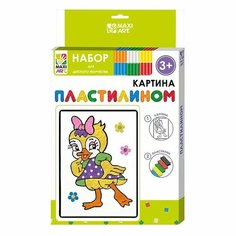 Картина пластилином «Уточка», 12 × 18 см Maxitoys