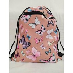 Мешок/сумка для обуви с карманом 42х32 см, Бабочки (ткань) Top New