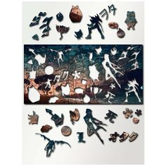 Пазл деревянный с фигурками 46х23 см Аниме пейзаж Миядзаки - 703 Creative Wood