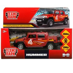 Машинка ТЕХНОПАРК Hummer H2 Pickup Спорт HUM2PICKUP-12SRT-RD, 12 см, красный