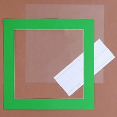 Паспарту размер рамки 30 × 30 см, прозрачный лист, клейкая лента, цвет зелёный NO Name