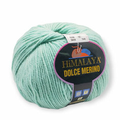 Пряжа HiMALAYA "DOLCE MERİNO" 50% Шерсть мериноса, 50% Микрофибра, 100гр/230м, (59438 Мятный) 1 упаковка (10 мотков)
