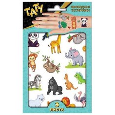 Наклейки-татуировки «Милые зверята», 3 листа ND Play