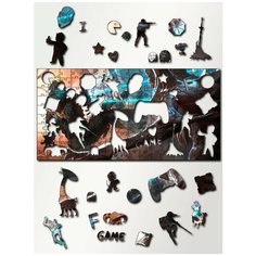 Пазл деревянный с фигурками 46х23 см Игра Dead space Мёртвый космос - 680 Creative Wood