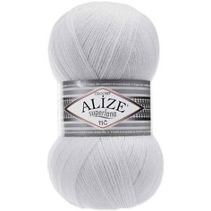 Пряжа Alize Superlana Tig светло-серый (698), 25%шерсть/75%акрил, 570м, 100г, 5шт
