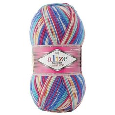 Пряжа "Superwash comfort socks" 75% шерсть, 25% полиамид 420м/100гр (7654) Alize