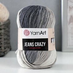 Пряжа "Jeans crazy" 55% хлопок, 45% акрил 160м/50гр (8204 принт) Yarn Art