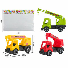 Машинка Автокран / спецтехника / 15см / игрушка для мальчика / 3 вида в ассорти. без бренда