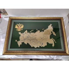 Панно"Карта РФ+ Карта Краснодарского края" 88*58см Россия