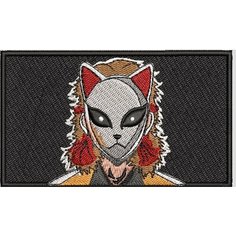 Нашивка, шеврон, заплатка, патч, термонаклейка " Micio Кицунэ " / декор для одежды / Dolinushka