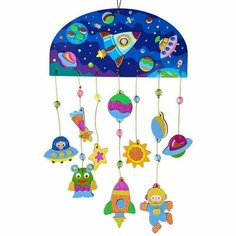 Мягкая картинка «Аппликация-подвеска. Космос» (комплект из 3 шт) Дрофа Медиа