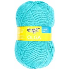 Пряжа Семеновская Olga (Ольга ПШ) айсберг_NEW (13390), 50%шерсть/50%акрил, 392м, 100г, 3шт