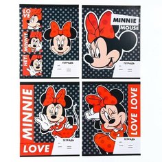 Комплект тетрадей из 20 шт "Минни Маус", 18 листов, в лин, обложка бум. мелов. Disney
