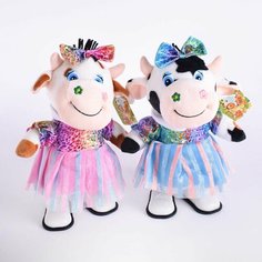 Музыкальная игрушка- коровка/ Коровка танцует, поет песни/Интерактивная игрушка для детей/ голубой/ Miksik