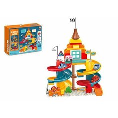 Конструктор 54 дет. Трек (41*30см, машинки, пластик, в коробке, от 3 лет) 222-B113, (Рыжий кот) Blocks