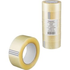 Клейкая лента упаковочная 150x40мкм (прозрачная), 6 шт./уп Noname