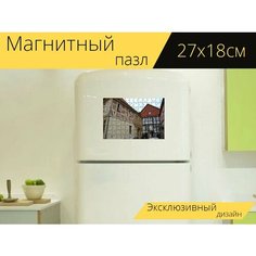 Магнитный пазл "Кведлинбург, ферма, исторический центр" на холодильник 27 x 18 см. Lots Prints
