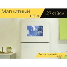 Магнитный пазл "Области окна, окна, фасад" на холодильник 27 x 18 см. Lots Prints