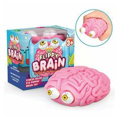 Игрушка-антистресс "Мозг", 8 см, цветная коробка, 1TOY, Т23440 - 4 шт.
