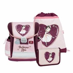 Ранец школьный BELMIL CLASSY "BALLERINA", BEL-CLS-403-13-32-SET, с наполнением, набор 3 предмета