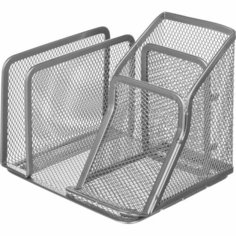 Подставка-органайзер Attache 4 секц. д/руч, писем, мет. сет,145х130х128мм сереб