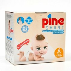 Подгузники детские умные Pine Smart 6 Ekstra Large, 16+ кг, 16 шт. Noname