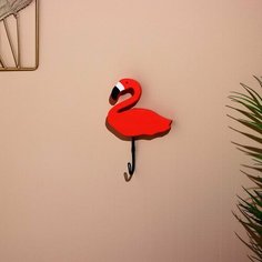 Крючок "Фламинго" дерево 17 см Noname