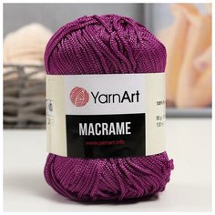 Пряжа "Macrame Макраме" 100% полиэстер 130м/90гр (161 лиловый), 1шт Yarn Art