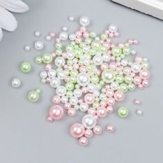 Декор для творчества пластик Шарики Ассорти d-3-8 мм, набор 10 гр Сима ленд