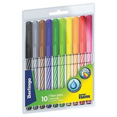 Фломастеры Berlingo "SuperTwist", 10цв, смываемые, рисунок на корпусе, блистер, 2 штуки