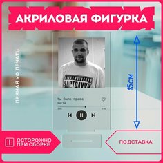 Акриловая фигурка для дома баста ноггано реп репер спотифай spotify Krasnikova