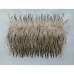 Мех искусственный для рукоделия, длинноворсовый "Золотые перья", 50Х50 Нет бренда