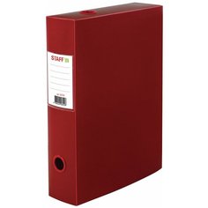 Короб архивный (330х245 мм), 70 мм, пластик, разборный, до 750 листов, красный, 0,7 мм, STAFF, 237276 В комплекте: 3шт.